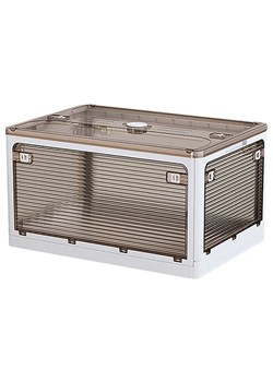 Joybos Składana skrzynka w kolorze biało-szarym - 48 x 24 x 36 cm ze sklepu Limango Polska w kategorii Pojemniki kuchenne - zdjęcie 188232636