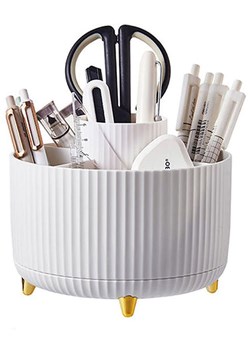 Joybos Organizer w kolorze białym na kosmetyki - wys. 12,5 x Ø 15 cm ze sklepu Limango Polska w kategorii Akcesoria i przechowywanie - zdjęcie 188232707