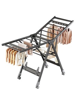 Joybos Suszarka w kolorze czarnym na pranie - 160 x 108 x 50 cm ze sklepu Limango Polska w kategorii Akcesoria łazienkowe - zdjęcie 188233068