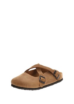 Comfortfusse Skórzane chodaki w kolorze jasnobrązowym ze sklepu Limango Polska w kategorii Klapki damskie - zdjęcie 188233759