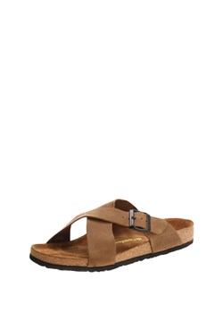 Comfortfusse Skórzane klapki w kolorze jasnobrązowym ze sklepu Limango Polska w kategorii Klapki męskie - zdjęcie 188233777