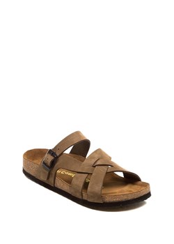 Comfortfusse Skórzane klapki w kolorze jasnobrązowym ze sklepu Limango Polska w kategorii Klapki damskie - zdjęcie 188233857