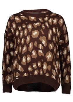 Sublevel Sweter w kolorze ciemnobrązowo-jasnobrązowym ze sklepu Limango Polska w kategorii Swetry damskie - zdjęcie 188239006