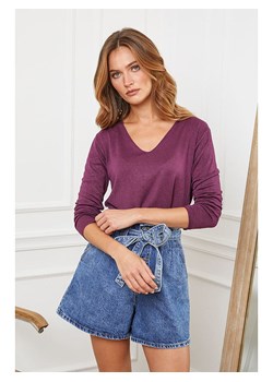 Joséfine Wełniany sweter "Abi" w kolorze fioletowym ze sklepu Limango Polska w kategorii Swetry damskie - zdjęcie 188243298
