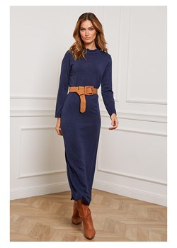Joséfine Sukienka dzianinowa "Analog" w kolorze granatowym ze sklepu Limango Polska w kategorii Sukienki - zdjęcie 188243346