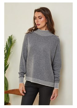 Joséfine Sweter "Csepreg" w kolorze szarym ze sklepu Limango Polska w kategorii Swetry damskie - zdjęcie 188243485