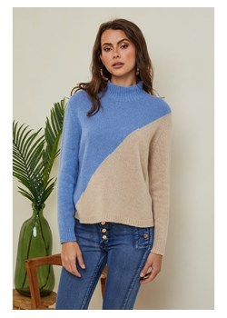 Joséfine Sweter w kolorze błękitno-beżowym ze sklepu Limango Polska w kategorii Swetry damskie - zdjęcie 188243505