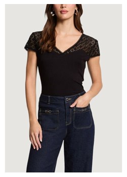 Morgan Bluzka 251-DFLO Czarny Slim Fit ze sklepu MODIVO w kategorii Bluzki damskie - zdjęcie 188243906