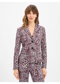 Marc Cain Damska bluza dresowa Kobiety Sztuczne włókno bakłażanowy wzorzysty ze sklepu vangraaf w kategorii Marynarki damskie - zdjęcie 188244148