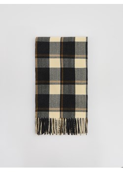 Reserved - Szalik w kratę z wiskozą - beżowy ze sklepu Reserved w kategorii Szaliki męskie - zdjęcie 188244188