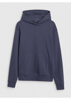 Męska bluza dresowa nierozpinana z kapturem 4F 4FWSS25TSWSM1749 - granatowa ze sklepu Sportstylestory.com w kategorii Bluzy męskie - zdjęcie 188244366
