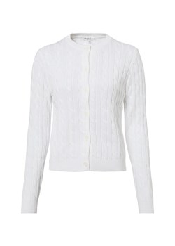 Marie Lund Kardigan damski Kobiety Bawełna biały wypukły wzór tkaniny ze sklepu vangraaf w kategorii Swetry damskie - zdjęcie 188245447