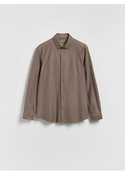 Reserved - Koszula slim fit z bawełną - beżowy ze sklepu Reserved w kategorii Koszule męskie - zdjęcie 188245769