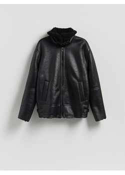 Reserved - Kurtka sherpa z kołnierzem - czarny ze sklepu Reserved w kategorii Kurtki męskie - zdjęcie 188245835