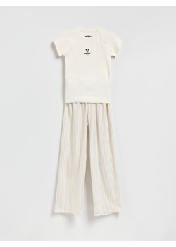 Reserved - Piżama Mickey Mouse - beżowy ze sklepu Reserved w kategorii Piżamy damskie - zdjęcie 188245889