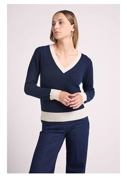 Maison Héritage Cashmere Kaszmirowy sweter w kolorze granatowym ze sklepu Limango Polska w kategorii Swetry damskie - zdjęcie 188246256