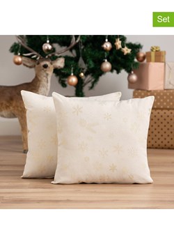 GAMUSI Poszewki (2 szt.) "Flake" w kolorze kremowym na poduszkę ze sklepu Limango Polska w kategorii Poduszki dekoracyjne - zdjęcie 188246405