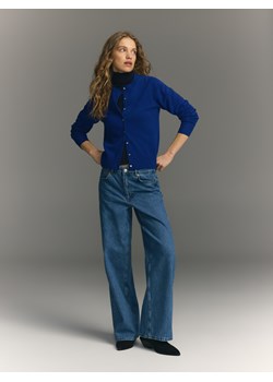 Reserved - Kardigan z wełny merino - niebieski ze sklepu Reserved w kategorii Swetry damskie - zdjęcie 188247168