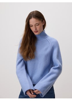 Reserved - Wełniany sweter z golfem - jasnoniebieski ze sklepu Reserved w kategorii Swetry damskie - zdjęcie 188247186