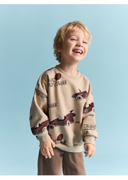 Reserved - Bluza oversize z nadrukiem - beżowy ze sklepu Reserved w kategorii Bluzy chłopięce - zdjęcie 188247416