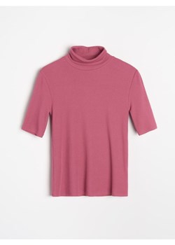 Sinsay - Prążkowana koszulka ze stójką - Inny ze sklepu Sinsay w kategorii Bluzki damskie - zdjęcie 188248046