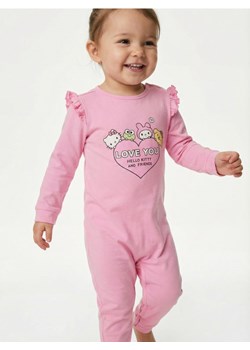 Sinsay - Bawełniany pajacyk z nadrukiem Hello Kitty - begonia ze sklepu Sinsay w kategorii Pajacyki - zdjęcie 188248069