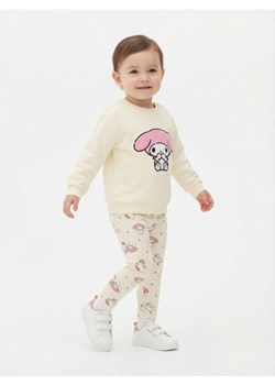 Sinsay - Bawełniane legginsy ze wzorem Hello Kitty - kremowy ze sklepu Sinsay w kategorii Spodnie dziewczęce - zdjęcie 188248095