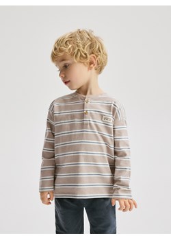 Reserved - Bawełniany longsleeve 2 pack - beżowy ze sklepu Reserved w kategorii T-shirty chłopięce - zdjęcie 188248306