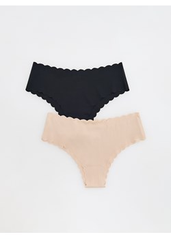 Reserved - Majtki typu hipstery 2 pack - czarny ze sklepu Reserved w kategorii Majtki damskie - zdjęcie 188248336