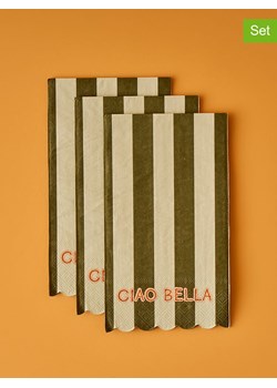 BELLA MAISON Serwetki (20 szt.) "Line" w kolorze kremowo-oliwkowym ze sklepu Limango Polska w kategorii Akcesoria kuchenne - zdjęcie 188248666