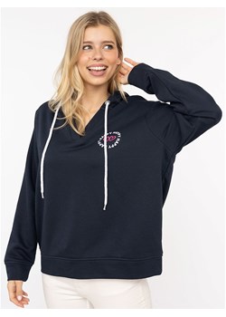 Zwillingsherz Bluza "Smile Everyday Enjoy" w kolorze granatowym ze sklepu Limango Polska w kategorii Bluzy damskie - zdjęcie 188248747