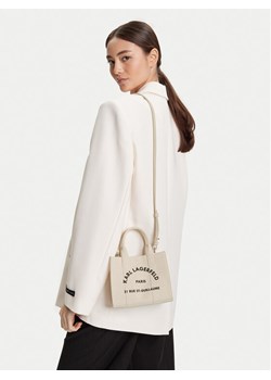 Torebka KARL LAGERFELD A3W50118 Écru ze sklepu eobuwie.pl w kategorii Kuferki - zdjęcie 188248948