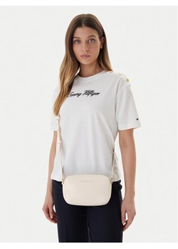 Torebka Tommy Hilfiger Th Logo Camera Bag AW0AW18115 Écru ze sklepu eobuwie.pl w kategorii Listonoszki - zdjęcie 188249119