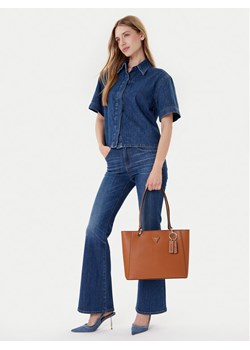 Torebka Guess Noelle II HWZG96 72250 Brązowy ze sklepu eobuwie.pl w kategorii Torby Shopper bag - zdjęcie 188249995