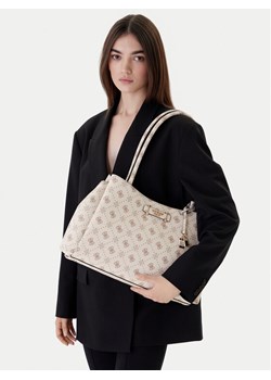Torebka Guess Carrie Logo HWGP98 98220 Écru ze sklepu eobuwie.pl w kategorii Torby Shopper bag - zdjęcie 188250016