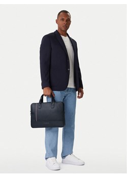 Torba na laptopa Tommy Hilfiger Th Central Slim Computer Bag AM0AM13631 Granatowy ze sklepu eobuwie.pl w kategorii Torby na laptopa - zdjęcie 188250168
