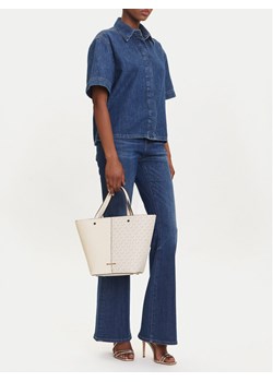 Torebka MICHAEL Michael Kors Flora 30T5GFFT2B Beżowy ze sklepu eobuwie.pl w kategorii Torby Shopper bag - zdjęcie 188250258