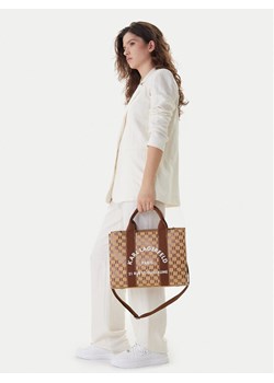 Torebka KARL LAGERFELD B1W50021 Brązowy ze sklepu eobuwie.pl w kategorii Torby Shopper bag - zdjęcie 188250309