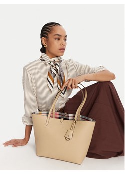 Torebka LAUREN RALPH LAUREN 431795329071 Beżowy ze sklepu eobuwie.pl w kategorii Torby Shopper bag - zdjęcie 188250407