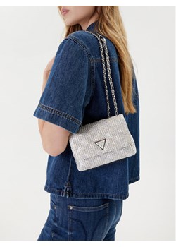 Torebka Guess Giully II Mini HWQM96 73740 Srebrny ze sklepu eobuwie.pl w kategorii Kopertówki - zdjęcie 188250425