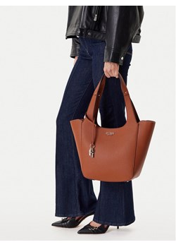 Torebka Guess Calista HWBG73 34220 Brązowy ze sklepu eobuwie.pl w kategorii Torby Shopper bag - zdjęcie 188250426