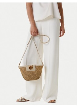 Torebka PINKO Love Summer Bucket PE 25 PLTT 103325 A1RL Beżowy ze sklepu eobuwie.pl w kategorii Listonoszki - zdjęcie 188250538