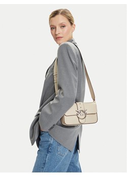Torebka PINKO Love One Mini Slouchy Fl Al 25-26 PLTT 104340 A2JU Écru ze sklepu eobuwie.pl w kategorii Torebki damskie - zdjęcie 188250677