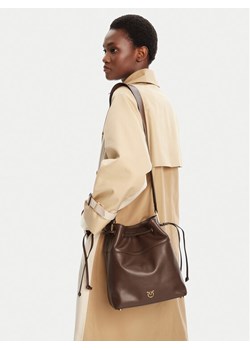 Torebka PINKO Secchiello Classic Al 25-26 PLTT 104305 A0QO Brązowy ze sklepu eobuwie.pl w kategorii Torebki worki - zdjęcie 188250679