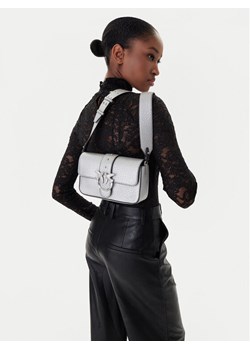 Torebka PINKO Love One Mini Slouchy Fl AI 25-26 PLTT 104340 A2JT Srebrny ze sklepu eobuwie.pl w kategorii Torebki damskie - zdjęcie 188250739