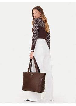 Torebka Guess Sunetra HWNG75 34230 Brązowy ze sklepu eobuwie.pl w kategorii Torby Shopper bag - zdjęcie 188250909