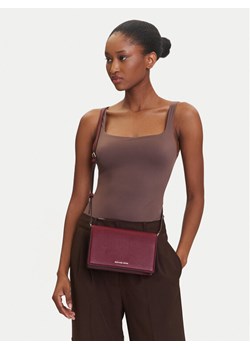 Torebka MICHAEL Michael Kors Jet Set Medium 32S4GJ6C6L Bordowy ze sklepu eobuwie.pl w kategorii Listonoszki - zdjęcie 188250916