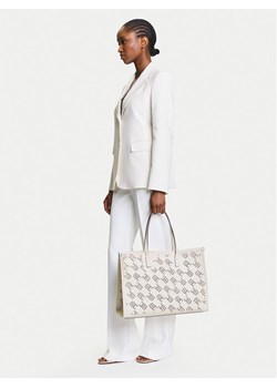 Torebka Tommy Hilfiger Th City AW0AW17501 Écru ze sklepu eobuwie.pl w kategorii Torby Shopper bag - zdjęcie 188251167