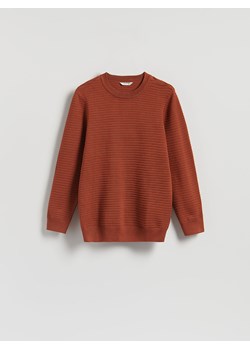Reserved - Sweter z wiskozą - miedziany ze sklepu Reserved w kategorii Swetry męskie - zdjęcie 188254665
