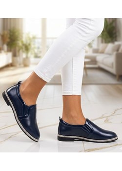 Granatowe półbuty dziewczęce /B1-2 11277 S192/ ze sklepu Pantofelek24.pl w kategorii Buty komunijne - zdjęcie 188254766